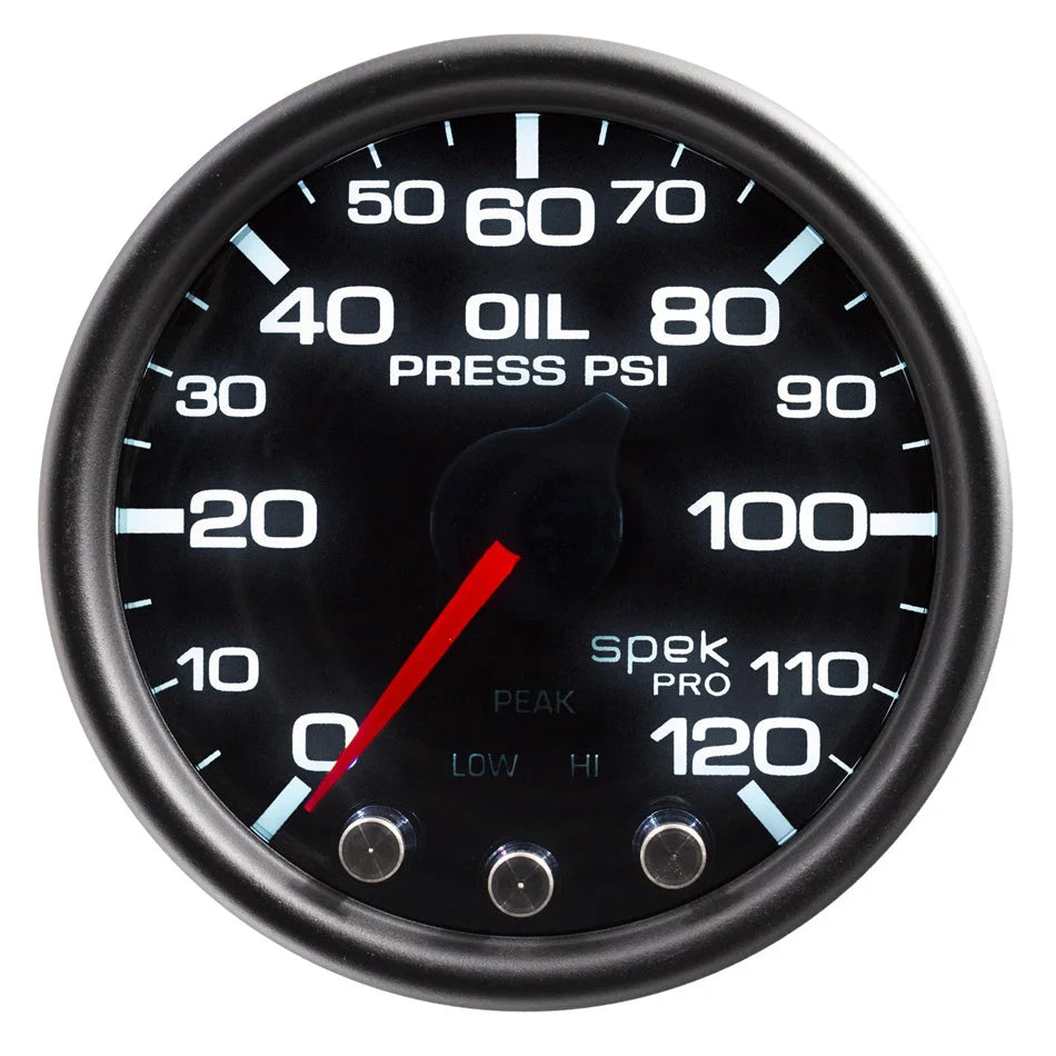 AutoMeter Spek-Pro Oil Pressure Gauge 0-120psi 2-1/16 P32552