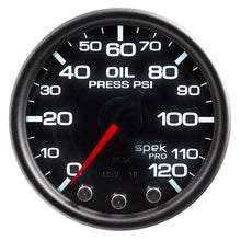 Load image into Gallery viewer, AutoMeter Spek-Pro Oil Pressure Gauge 0-120psi 2-1/16 P32552
