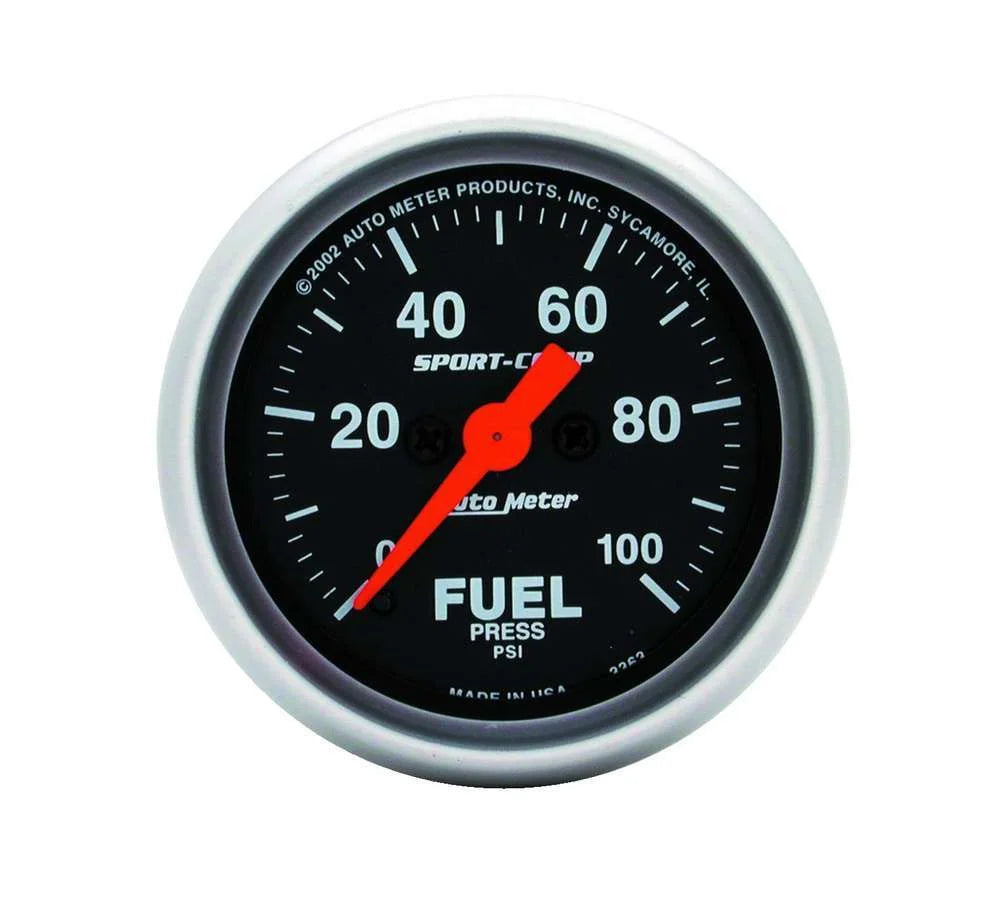 AutoMeter Sport Comp 2 1/16in Fuel 0-100 PSI Elec. 3363