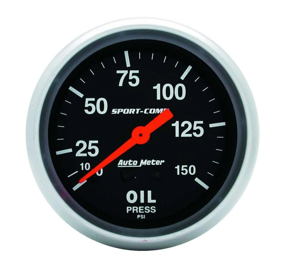 AutoMeter Sport Comp 2 5/8in Oil 0-150 PSI Mech.