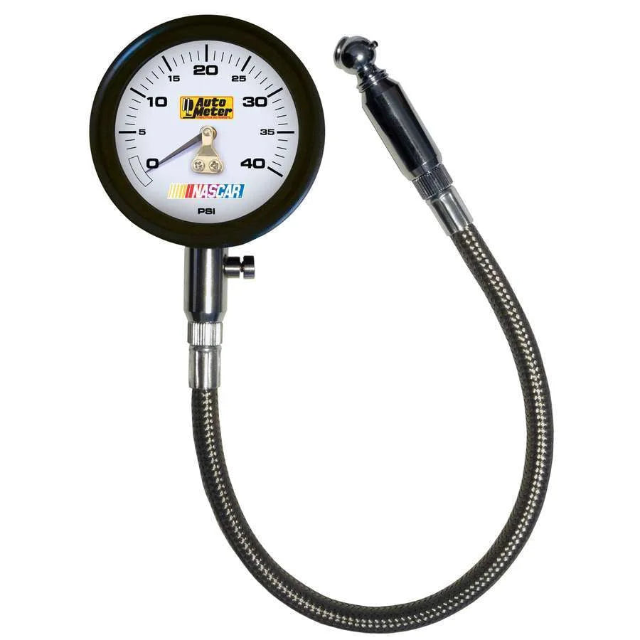 AutoMeter Tire Pressure Gauge 0-40 PSI Analog w/Bleed Valve 2162