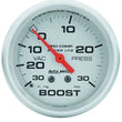 Load image into Gallery viewer, AutoMeter U/L 2-5/8in Silver Liq-Fill Boost 30/30 4603