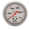 Load image into Gallery viewer, AutoMeter U/L 2-5/8in Silver Liq-Fill Oil 0-100 PSI 4621