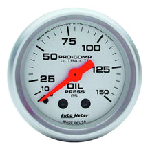 Load image into Gallery viewer, AutoMeter Ultra Lite 2 1/16in Oil 0-150 PSI Mech. 4323