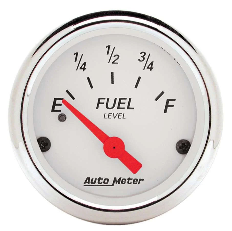 AutoMeter White Fuel Level Gauge 1317