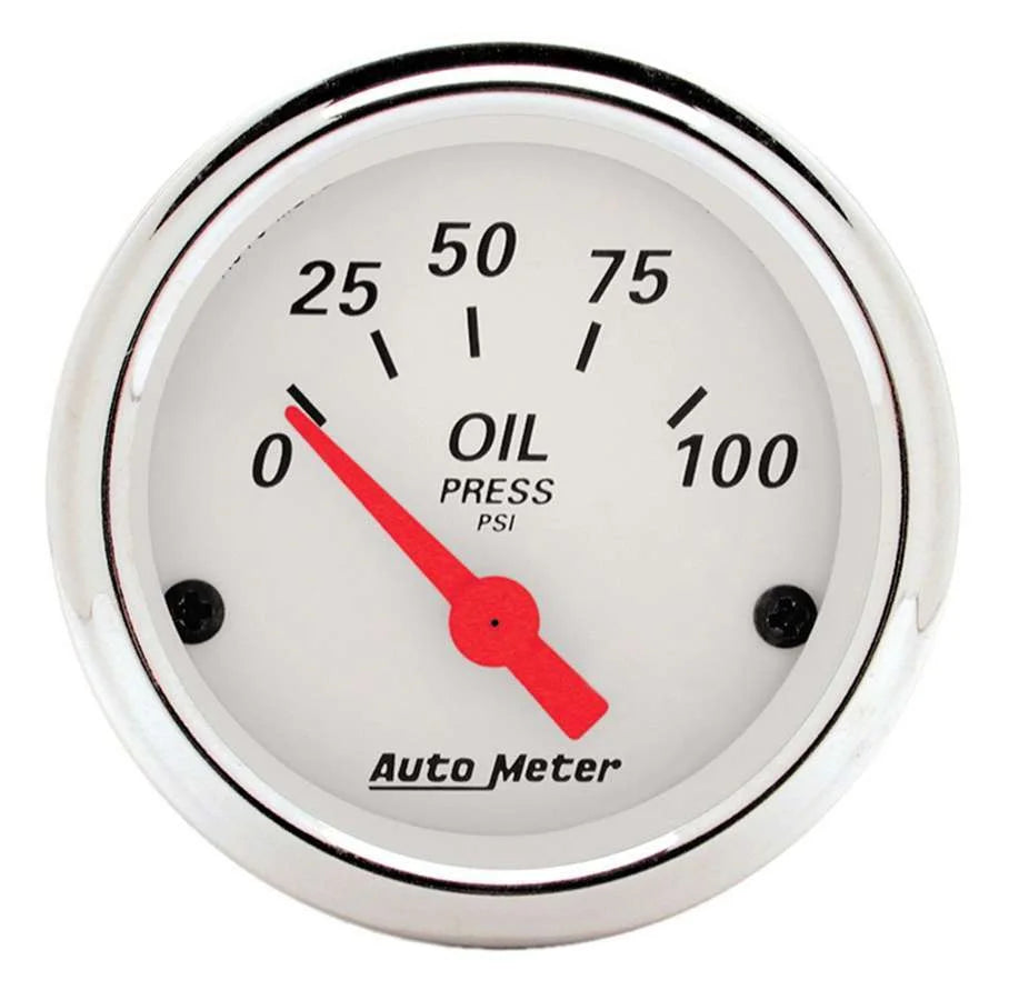 AutoMeter White Oil Pressure 0-100 1327