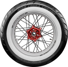 Load image into Gallery viewer, Avon Cobra Chrome AV92 White Sidewall Rear Tire - 150/70-18 76V 1DK - Side View