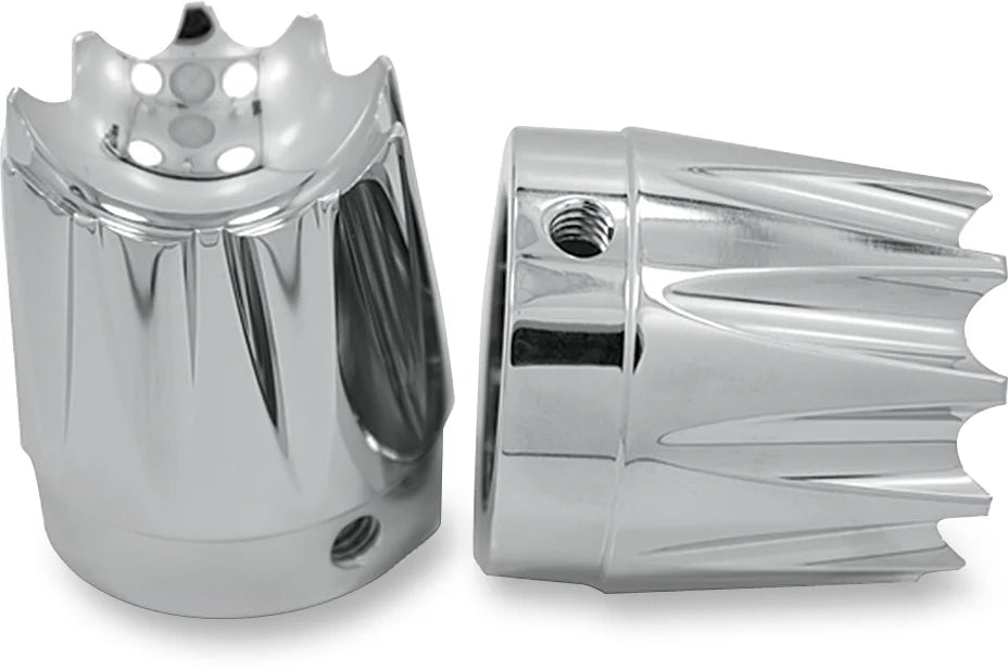 Avon Grips Front Axle Nut Cover - Chrome - Excalibur - 1" AXL-EX-CH - Main Product View