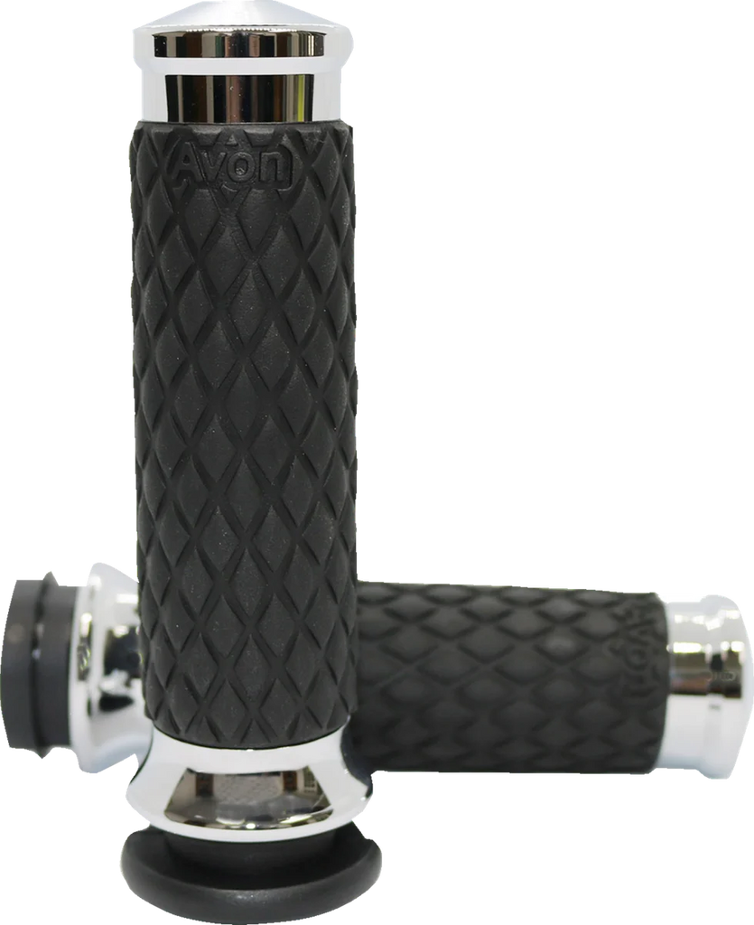Avon Grips Grips - Diamond Contour - Black - TBW DIA-65-ANO-FLY - Side View