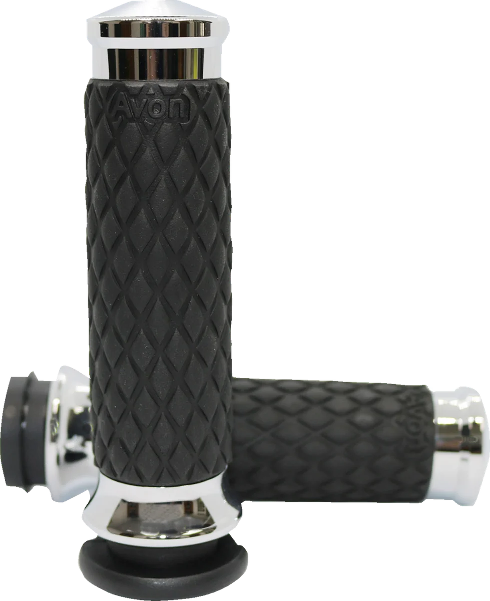 Avon Grips Grips - Diamond Contour - Spike - Black - TBW DIA-65-AN-FL-SP - Side View