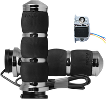 Load image into Gallery viewer, Avon Grips Grips - Heated - Air Cushion - TBW - Chrome AIR-91-FLY-HT - Main Product View