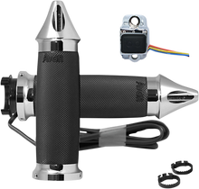 Load image into Gallery viewer, Avon Grips Grips - Heated - Custom Contour - Metric - Spike - Chrome MT-CC-85C-SP-HT - Main Product View