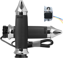 Load image into Gallery viewer, Avon Grips Grips - Heated - Custom Contour - Spike - Cable - Chrome CC-85-CH-SPK-HT - Main Product View