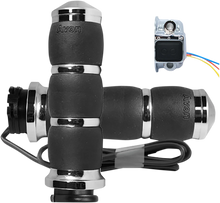 Load image into Gallery viewer, Avon Grips Grips - Heated - Velvet Air - Cable - Chrome AIR-93-HT - Main Product View