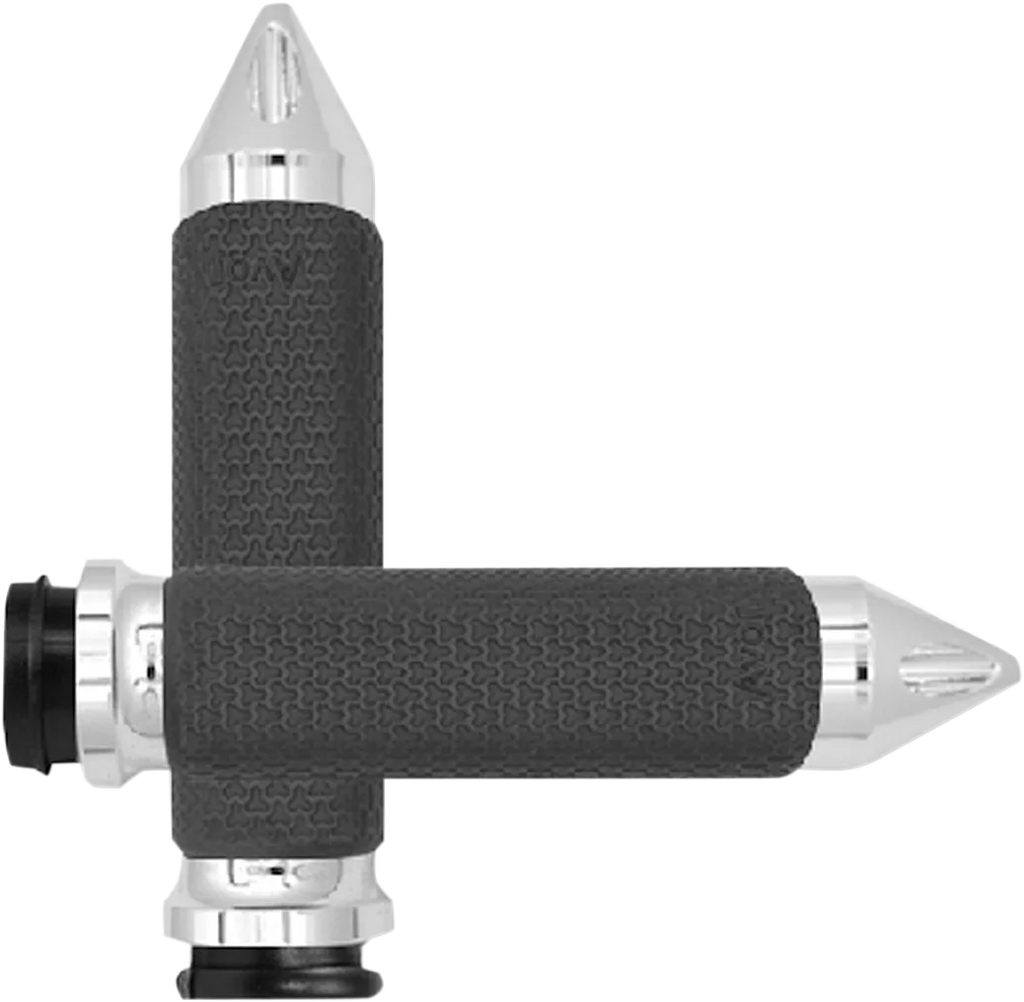 Avon Grips Grips - Memory Foam - Small - Spike - TBW - Chrome MF-63-CH-FLY-SP - Main Product View