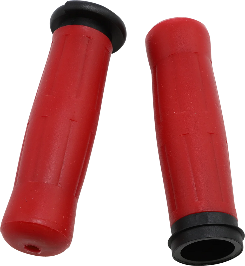 Avon Grips Grips - Old School - Throttle-By-Wire - Red OLD-69-RED-FLY - Side View