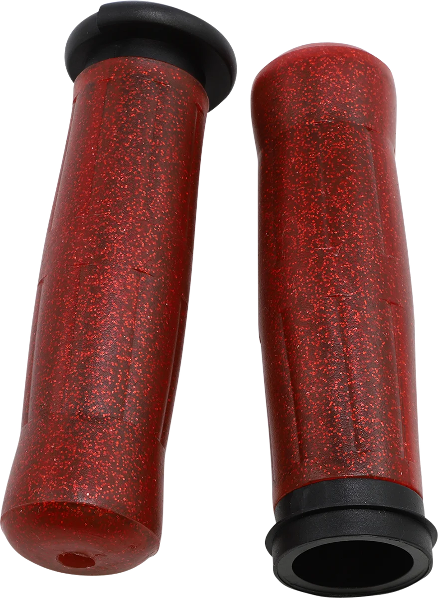 Avon Grips Grips - Old School - Throttle-By-Wire - Sparkling Red OLD-69-SRED-FLY - Side View