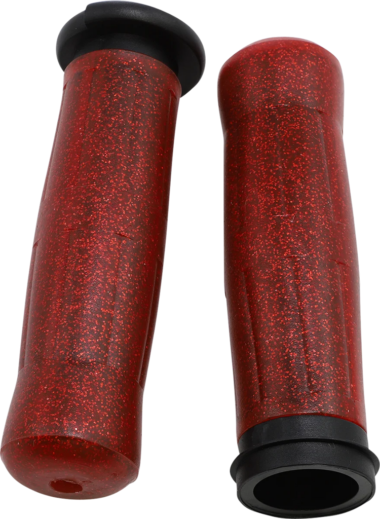 Avon Grips Grips - Old School - Throttle-By-Wire - Sparkling Red OLD-69-SRED-FLY - Side View