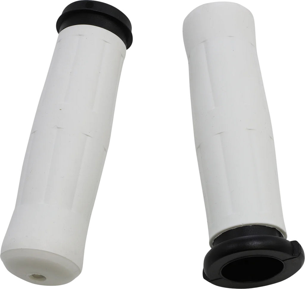 Avon Grips Grips - Old School - Throttle-By-Wire - White OLD-69-WHITE-FL - Side View
