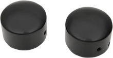 Load image into Gallery viewer, Axle Caps - Black - Front DragSpecialties W16-0331GB - Main Product View