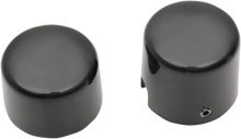 Load image into Gallery viewer, Axle Caps - Black - Rear - '00-'07 Softail DragSpecialties W16-0333GB - Main Product View
