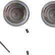 Load image into Gallery viewer, Axle Caps - Chrome - Front DragSpecialties 16-0217-BC114 - Side View