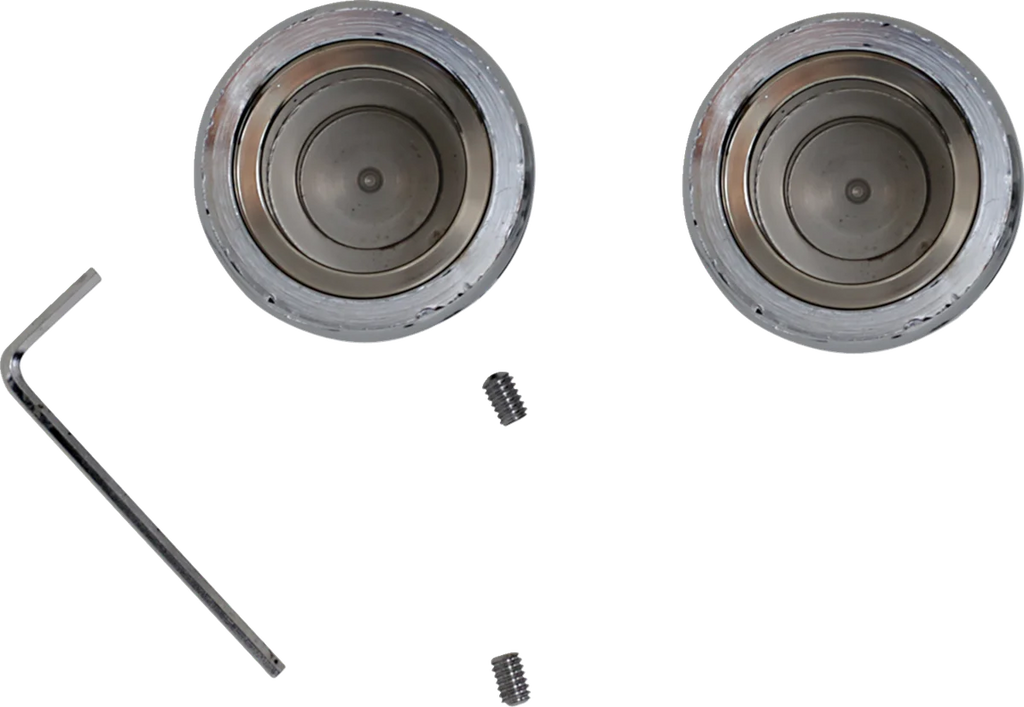Axle Caps - Chrome - Front DragSpecialties 16-0217-BC114 - Side View