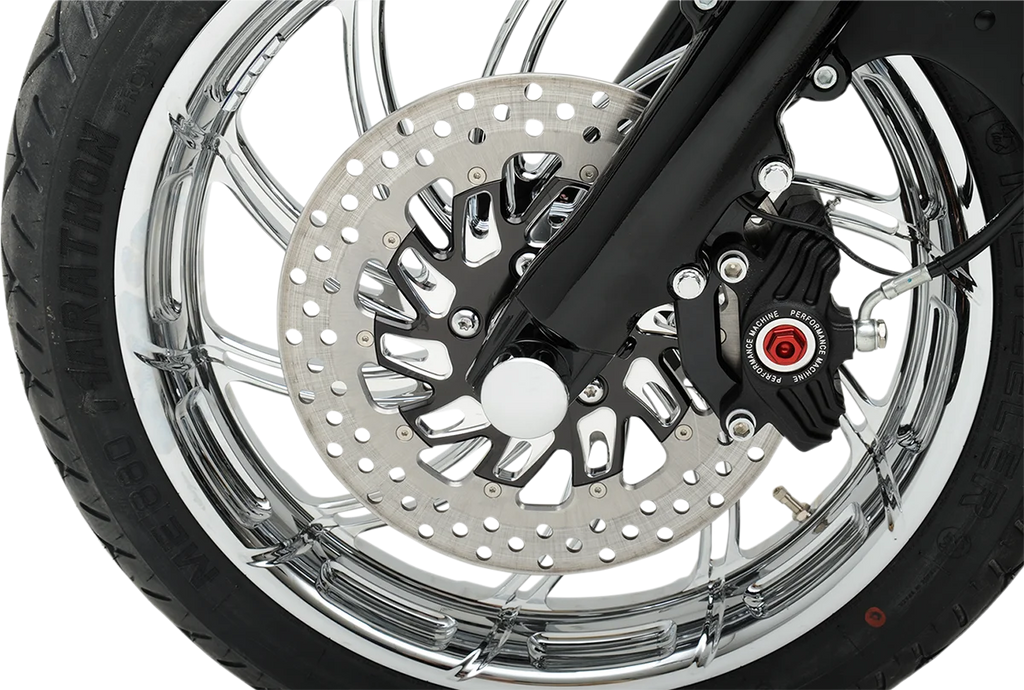 Axle Caps - Chrome - Front DragSpecialties W16-0331 - Side View