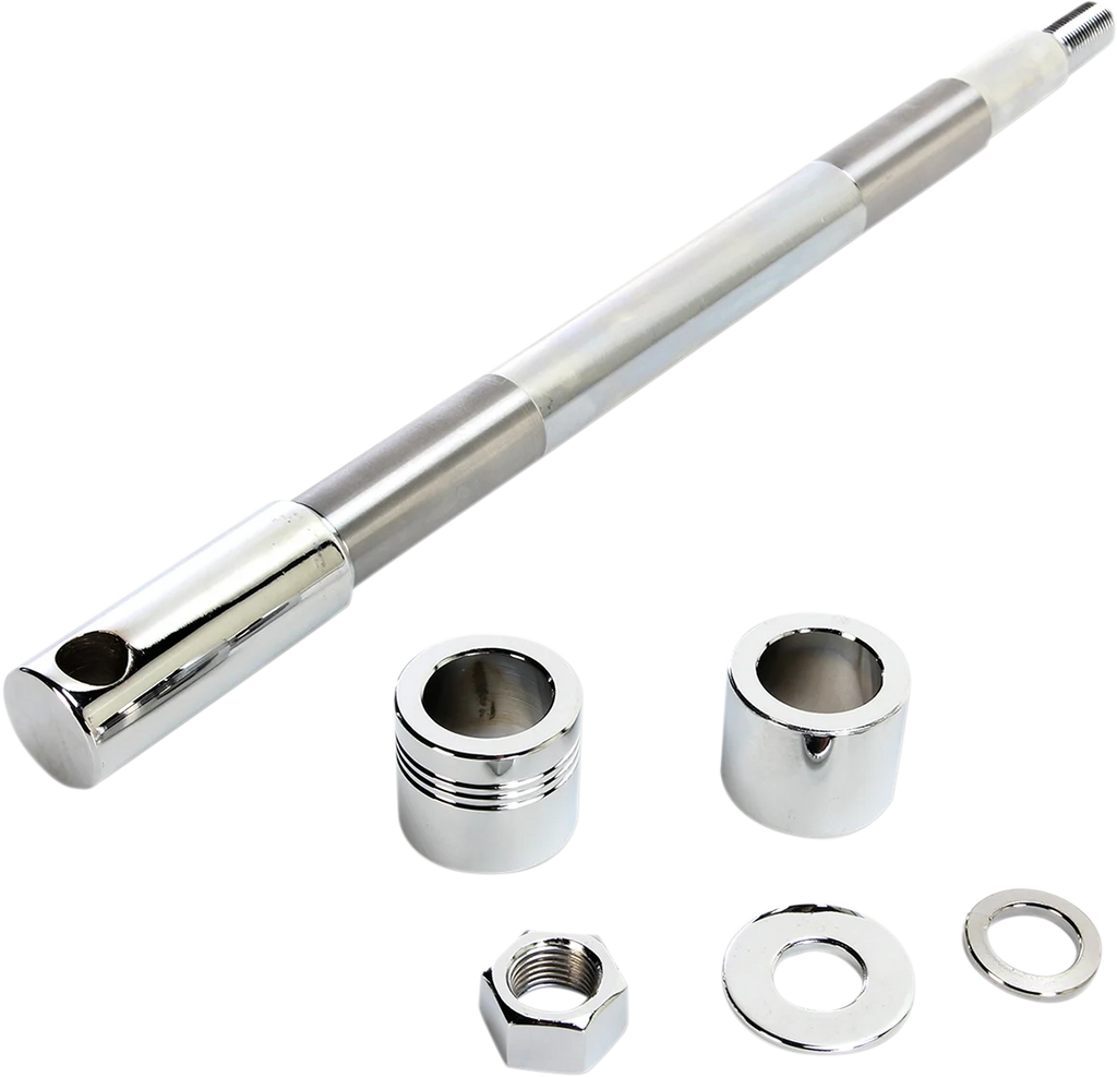 Axle Kit - Front - Chrome - '00-'06 FXST DragSpecialties 16-0317NU - Main Product View