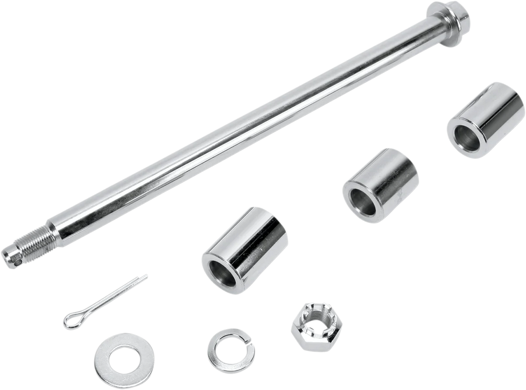 Axle Kit - Rear - Chrome - '08 FLT DragSpecialties W16-0350 - Side View