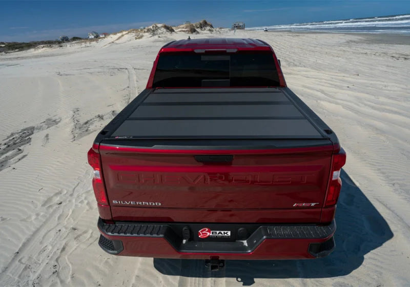 BAK 14-18 Chevy Silverado 1500 / 15-20 Silverado 2500/3500 6ft 6in Bed BAKFlip MX4 Matte Finish - Side View