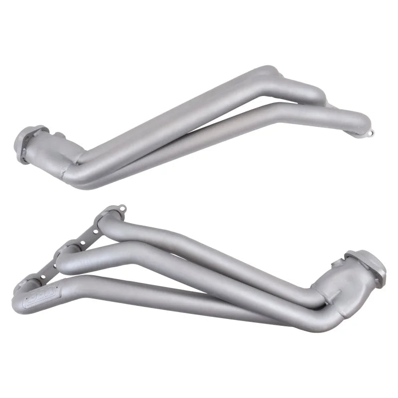 BBK 05-10 Dodge Challenger V6 Long Tube Exhaust Headers And Y Pipe And Converters - 1-5/8 Chrome - Main Product View