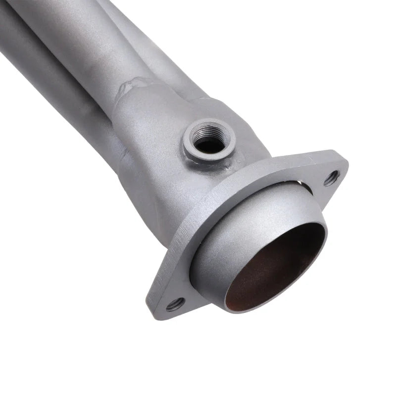 BBK 05-10 Dodge Challenger V6 Long Tube Exhaust Headers And Y Pipe And Converters - 1-5/8 Chrome - Back View