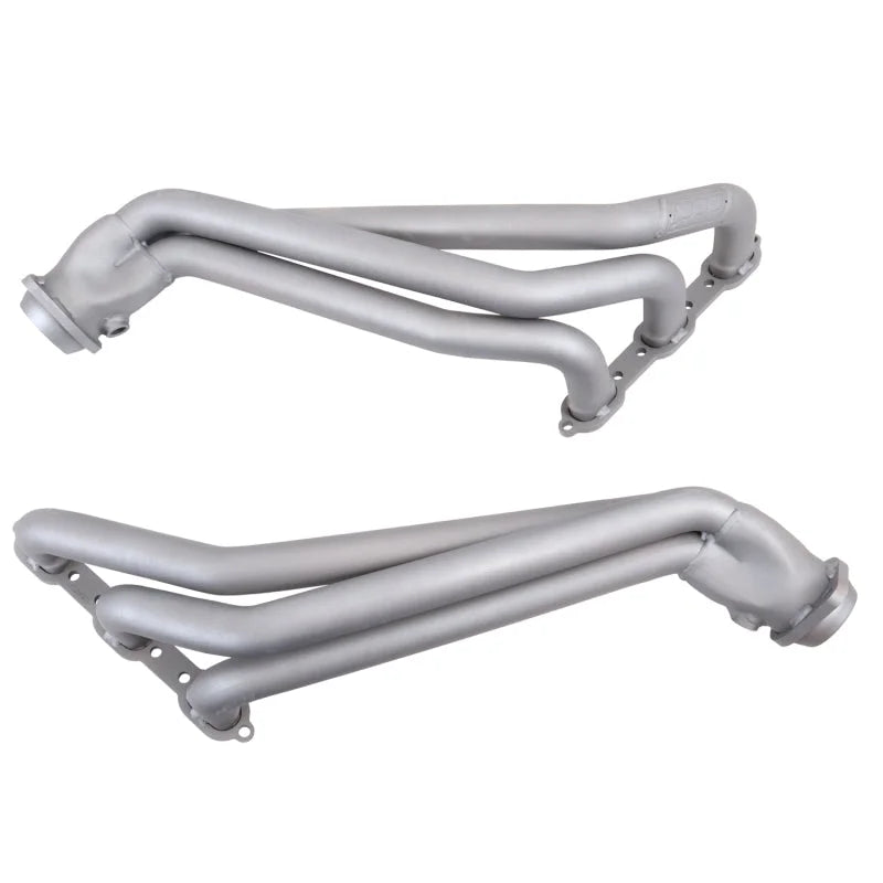 BBK 05-10 Dodge Challenger V6 Long Tube Exhaust Headers And Y Pipe And Converters - 1-5/8 Chrome - Installation View