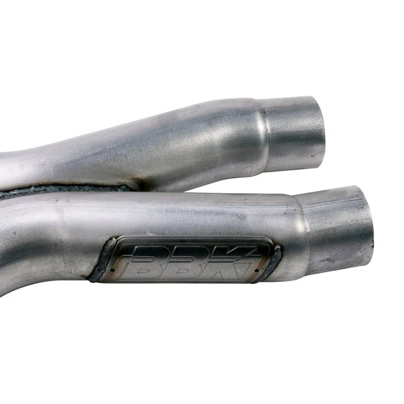 BBK 05-10 Mustang 4.6 Short Mid X Pipe With Catalytic Converters 2-3/4 For BBK Long Tube Headers - Installation View