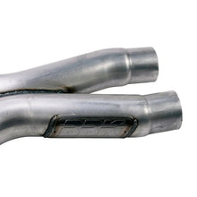 Load image into Gallery viewer, BBK 05-10 Mustang 4.6 Short Mid X Pipe With Catalytic Converters 2-3/4 For BBK Long Tube Headers - Installation View