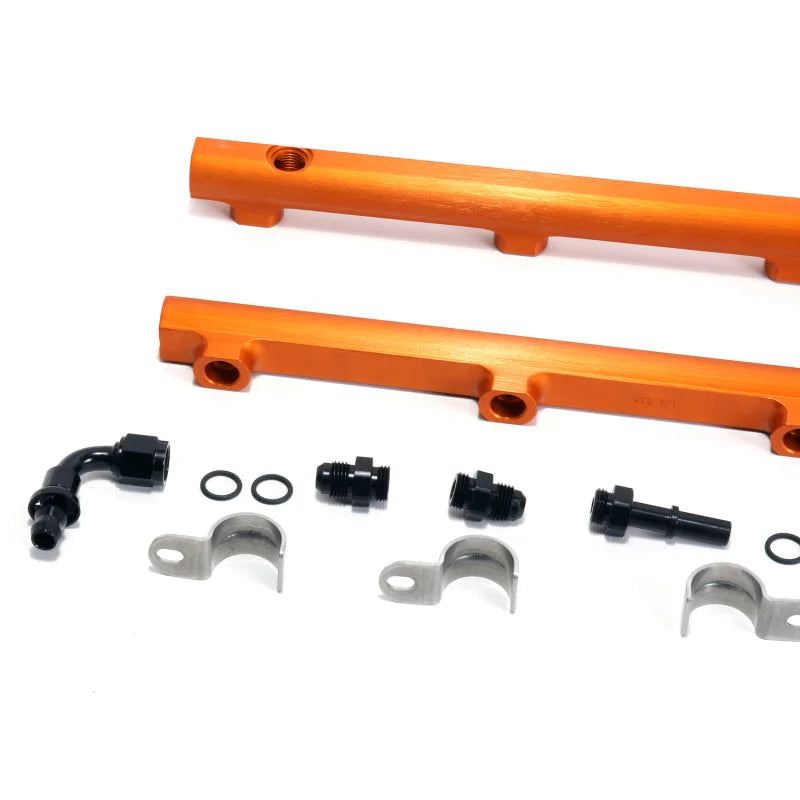 BBK 05-14 Dodge Hemi 5.7/6.1 High Flow Billet Aluminum Fuel Rail Kit (Non Trucks) - Side View