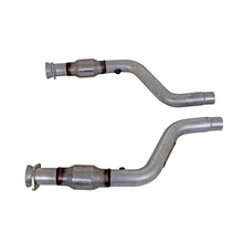Load image into Gallery viewer, BBK 05-15 Dodge Challenger Charger Short Mid X Pipe w/Catalytic Converters 2-3/4 For LT Headers - Side View