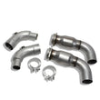 Load image into Gallery viewer, BBK 05-20 Dodge Challenger/Charger 6.1/6.2/6.4L Hemi 3in Catted High Flow Mid Pipe - Side View