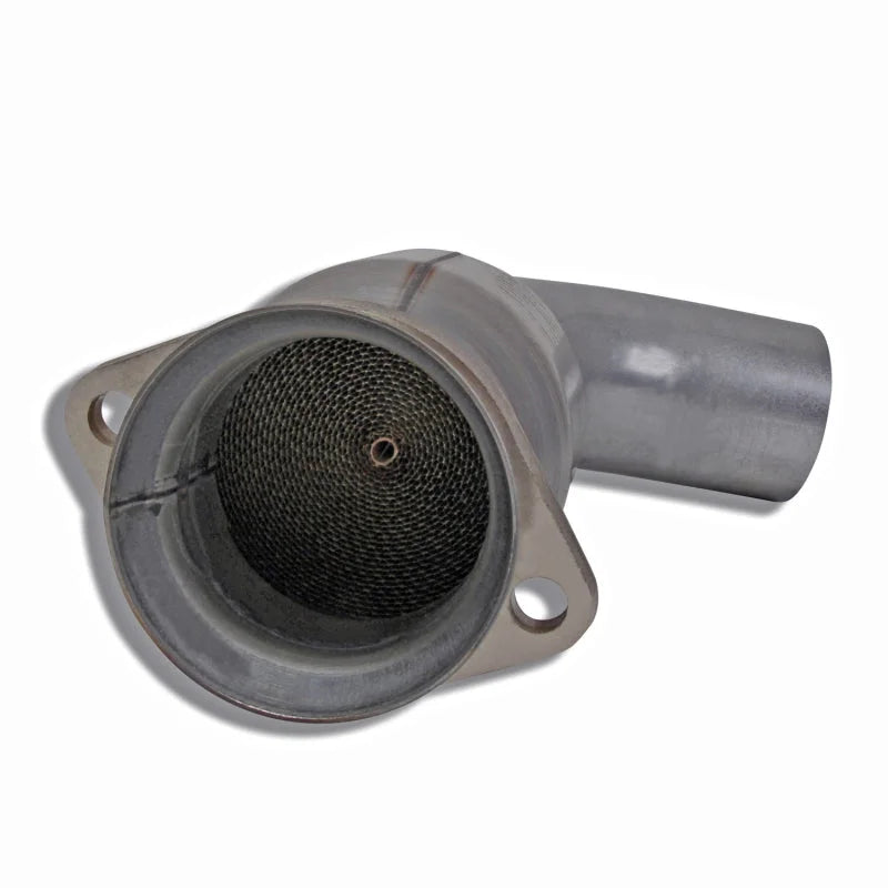 BBK 05-20 Dodge Challenger/Charger 6.1/6.2/6.4L Hemi 3in Catted High Flow Mid Pipe - Back View