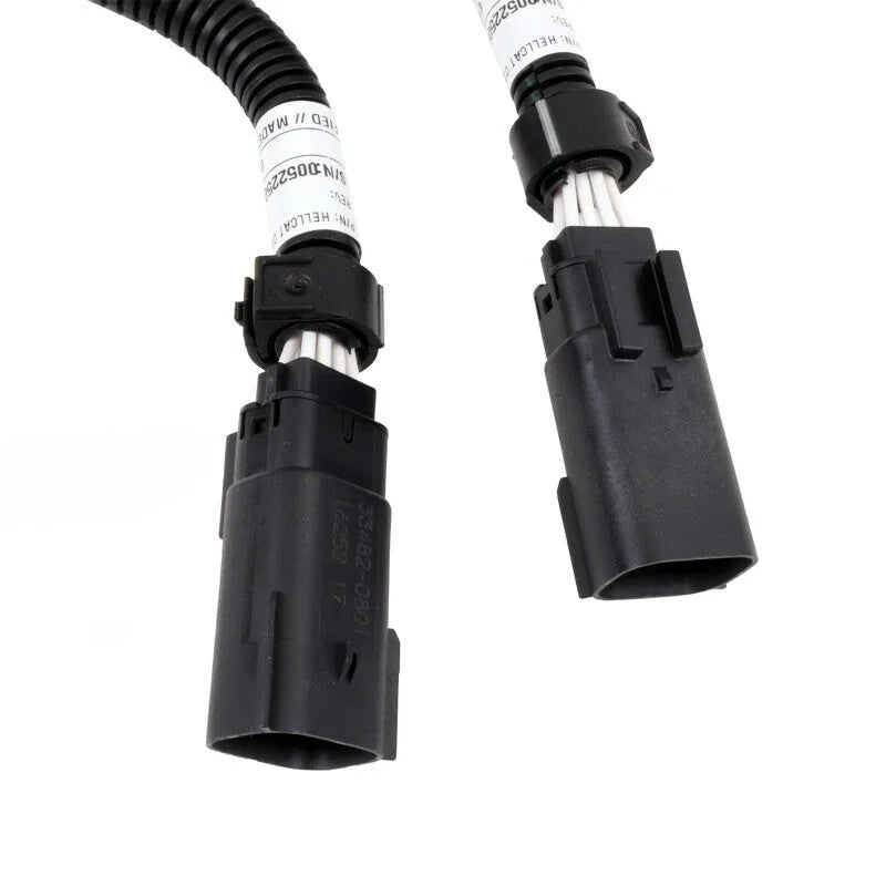 BBK 05-20 Dodge Hellcat 6.2L 6 Pin Front O2 Sensor Wire Harness Extensions 12 (pair) - Side View