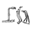 Load image into Gallery viewer, BBK 07-11 Jeep 3.8 V6 Long Tube Exhaust Headers And Y Pipe And Converters - 1-5/8 Silver Ceramic - Main Product View