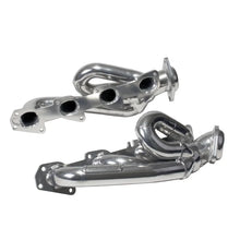 Load image into Gallery viewer, BBK 09-18 Dodge Ram 5.7L Hemi Shorty Tuned Length Exhaust Headers - 1-3/4 Silver Ceramic - Back View