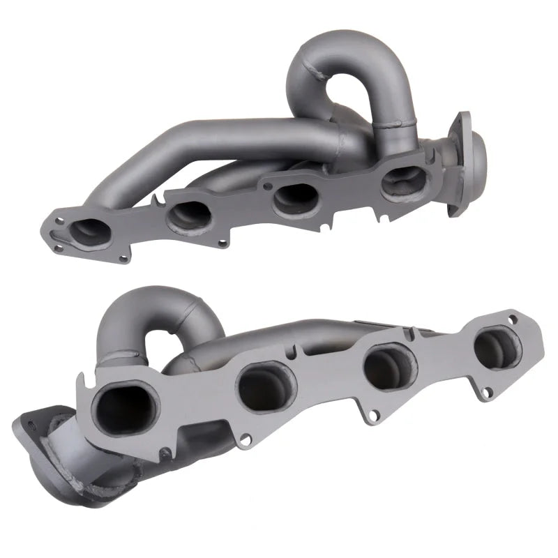 BBK 09-18 Dodge Ram 5.7L Hemi Shorty Tuned Length Exhaust Headers - 1-3/4 Titanium Ceramic - Back View