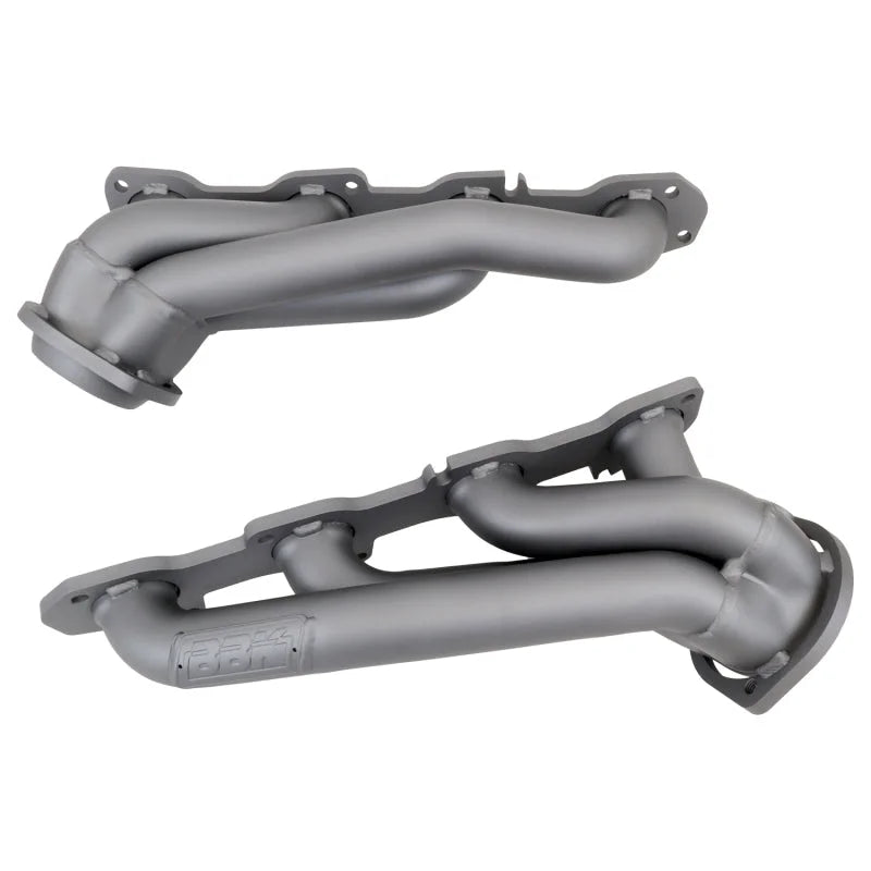 BBK 09-20 Dodge Challenger Hemi 5.7L Shorty Tuned Length Exhaust Headers - 1-3/4in Titanium Ceramic - Installation View