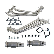 Load image into Gallery viewer, BBK 10-11 Camaro V6 Long Tube Exhaust Headers With Converters - 1-5/8 Chrome - Main Product View