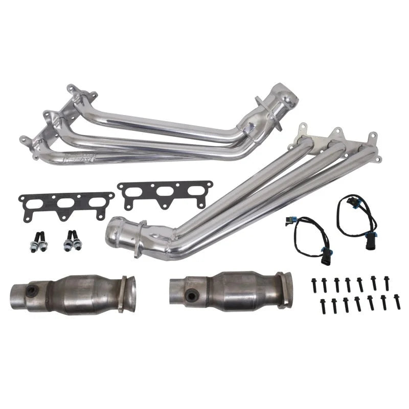 BBK 10-11 Camaro V6 Long Tube Exhaust Headers With Converters - 1-5/8 Silver Ceramic - Main Product View
