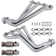 Load image into Gallery viewer, BBK 10-15 Camaro LS3 L99 Long Tube Exhaust Headers With Converters - 1-3/4 Chrome - Main Product View