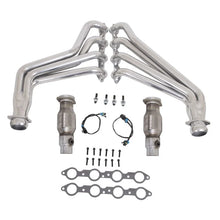Load image into Gallery viewer, BBK 10-15 Camaro LS3 L99 Long Tube Exhaust Headers With Converters - 1-3/4 Silver Ceramic - Main Product View