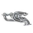 Load image into Gallery viewer, BBK 10-15 Camaro LS3 L99 Shorty Tuned Length Exhaust Headers - 1-3/4 Silver Ceramic - Back View